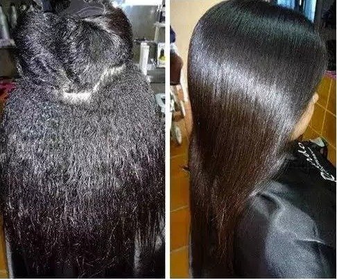 Antes e depois do cabelo da cliente Bianca